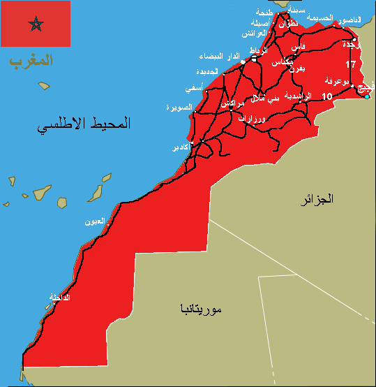 figuig, Carte des routes du Maroc